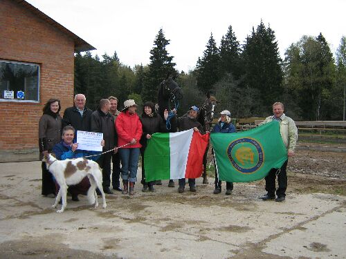  Foto di gruppo con levriero russo